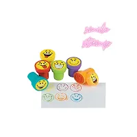 Emoji Stamp Pack of 10 Smile Design Face Stamps Toys for Kids-thumb3