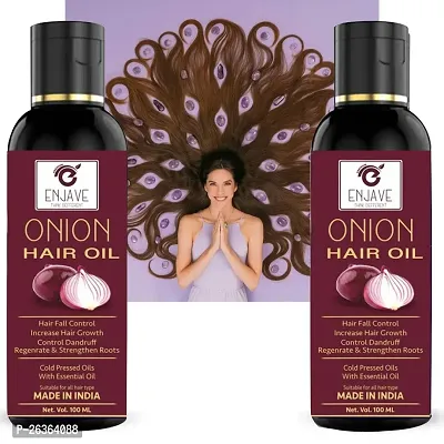 Enjave Onion Blackseed Hair oil For Hair Fall Control | onion hair oil | hair oil | Hair Growth Oil | adivasi herbal oil | red onion hair oil Pack Of 2-thumb3