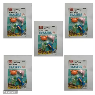 Aqurium Erasers Pack of 5-thumb0