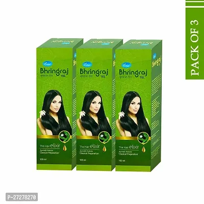 Leeford Bhringraj Ayurvedic Hair Oil for Hair Growth and Hair Fall Control Combo Pack of 3 (100ml Each)- for Long and Shiny Hairs and Helps to Remove Dandruff - for Men  Women-thumb2