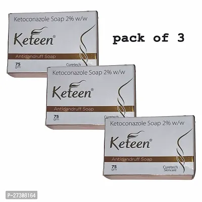 Keteen Medicated Anti Dandruff  Anti Fungal Soap 75gm (Pack Of 3)