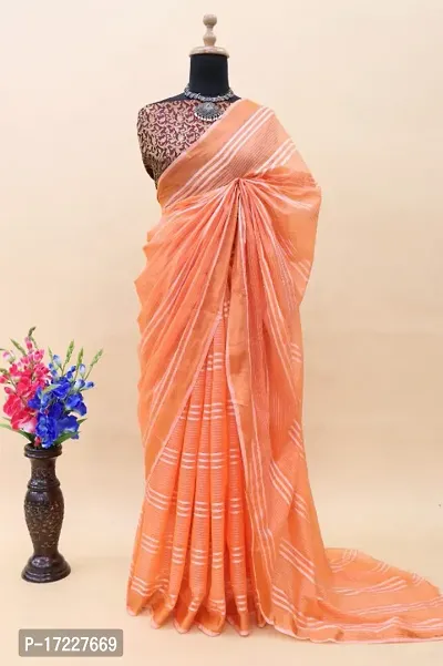 Fancy Cotton Silk Saree with Blouse Piece for Women