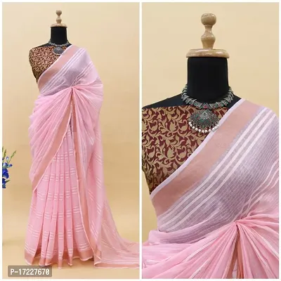 Fancy Cotton Silk Saree with Blouse Piece for Women-thumb0