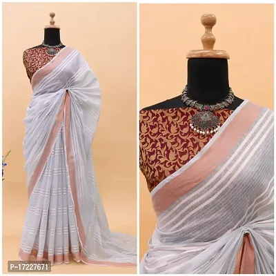 Fancy Cotton Silk Saree with Blouse Piece for Women