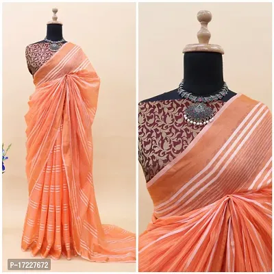 Fancy Cotton Silk Saree with Blouse Piece for Women