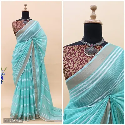 Fancy Cotton Silk Saree with Blouse Piece for Women