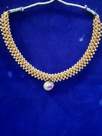 Myra Elegant Gold Plated Alloy Necklace