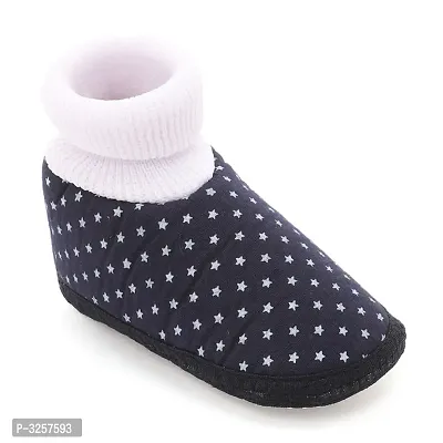 Cute Small Star Blue Baby Infant Soft Booties-thumb0