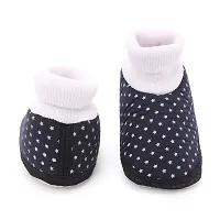 Cute Small Star Blue Baby Infant Soft Booties-thumb1