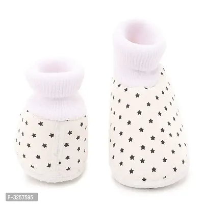 Cute Small Star White Baby Infant Soft Booties-thumb2