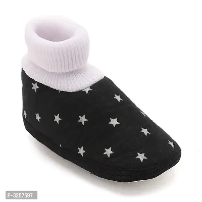 Cute Star Black Baby Infant Soft Booties-thumb0