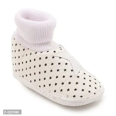 Cute Starpach White Baby Infant Soft Booties-thumb0