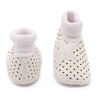 Cute Starpach White Baby Infant Soft Booties-thumb1