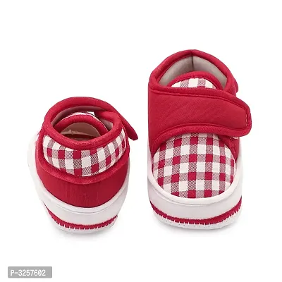 Check Red Baby Infant Soft Booties-thumb2