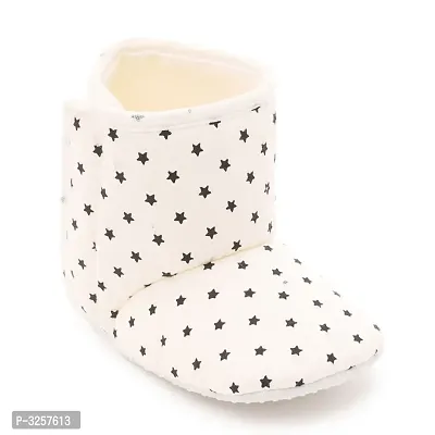 Cute  White Baby Infant Soft Booties