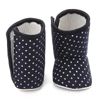Cute  Black Baby Infant Soft Booties-thumb1