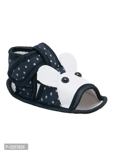 Rabbit Face with Star Printed Prussian Blue Baby Sandal for Girls & Boys