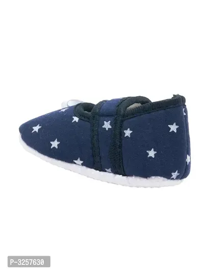 Star Printed Oxford Blue Baby Bellies for Girls & Boys-thumb2