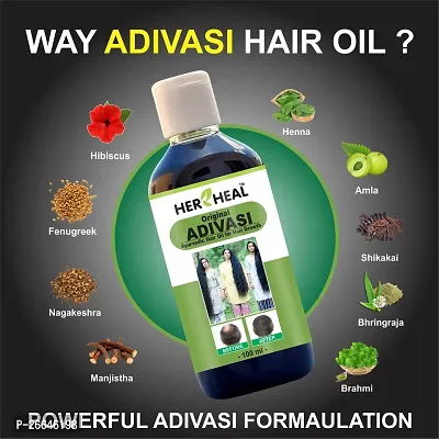 Adivasi Herbal Hair Oil Ayurvedic Medicinal oil for dandruff treatment 100% herbal hair Oil-thumb4