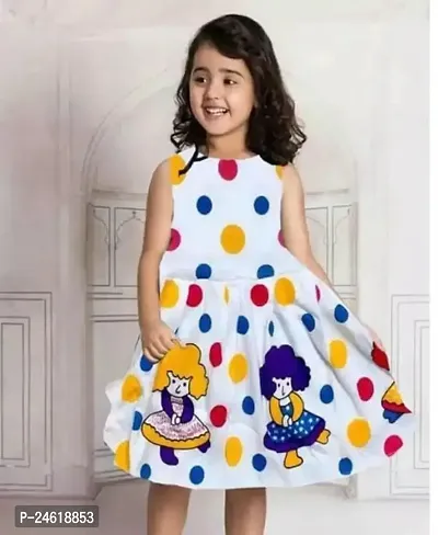 Stylish Cotton Blend Frocks For Girls-thumb0