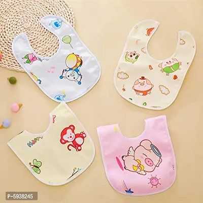 Waterproof and Quick Dry Reusable Baby Bibs Pack Of 4-thumb0