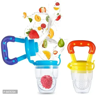 Silicone Food and Fruit Nibbler/Feeder with Extra Silicone Mesh PACK OF 2