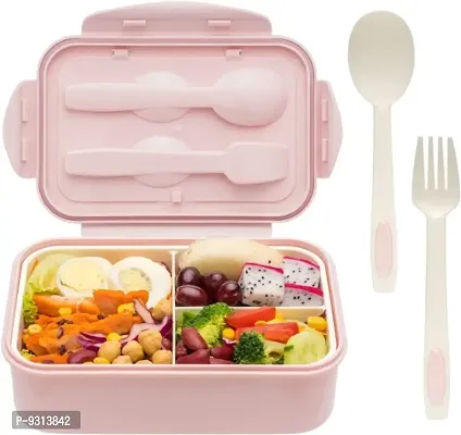Adults and Kids - 1400ML Lunch Box With Spoon  Fork - Durable, Leak-Proof for On-the-Go Meal, BPA-Free and Food-Safe Materials-thumb0