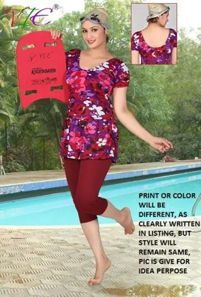 UNIQUE COLOUR 3/4 LEGGY FROCK STYLE LADIES /WOMEN /GIRL SWIMMING DRESS / SWIMMING COSTUME / SWIM WEAR