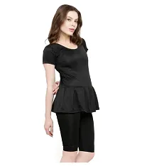 BLACK COLOUR LADIES / WOMEN / GIRLS BLACK FROCK STYLE WITH ATTACHED SHORTS SWIMMING COSTIME / SWIMMING DESS / SWIM DRESS / SWIM WEAR-thumb2