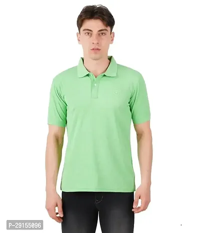 Stylish Green Cotton Solid T-Shirt For Men-thumb0