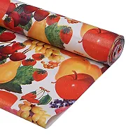 RMDecor 05 Meter Length Shelf Liners for Kitchen Shelves, Shelf Liners for cupboards, Shelves Covers Sheets mat roll for Wardrobe, Drawer mats Liners for Kitchen( Fruit Print )-thumb1