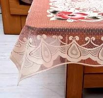 RMDecor Decorative Design Cotton Centre Table Cover 1 Piece (40 * 60 Inches) - Cream Flower Design-thumb3