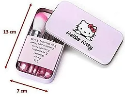 Makeup Mini Hello Kitty Brush with Storage Box (Set of 7 Pieces) (Multicolor)-thumb3