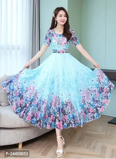 Stylish Multicoloured Georgette Dress For Women