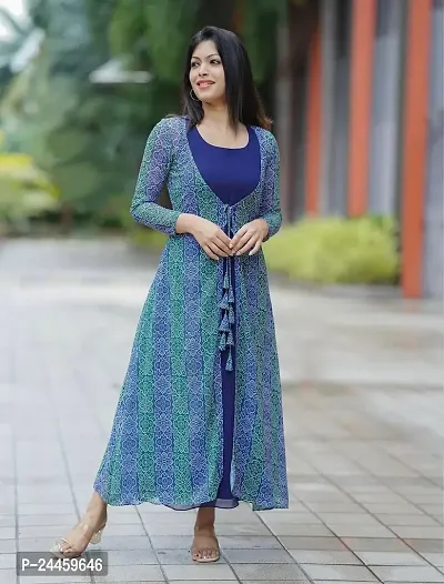 Stylish Multicoloured Georgette Dress For Women