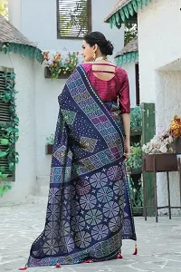 Classic Cotton Silk Printed Saree with Blouse piece-thumb2