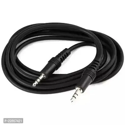 3.5Mm Male To Male Stereo AUX Cord Compatible With Headphone, Mobilephone, Car Stereo, Home Theatre And More,Black,1Pc Pack. (5 Meter)-thumb0