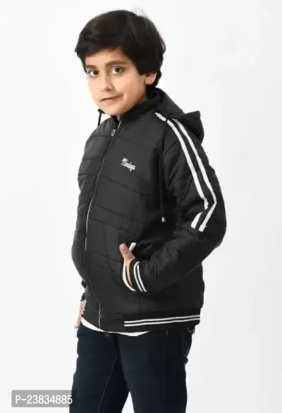 Fabulous Blue Cotton Blend Padded Jacket For Boys