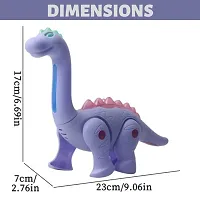 Pet Electric Musical Dinosaur Toy - Multicolored Dinosaur Walking with Light Music Pet Dino for Kids,( Pack of 1 , Random Color Will be Sent )-thumb3