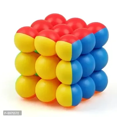 Ball cube Rubik puzzle 3x3 sticker less magic cube for kids and adults,puzzle toy for boys and girls-thumb0