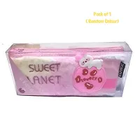 Sweet planet fur pouch Pencil Cases for kids, ( pack of 1)-thumb3