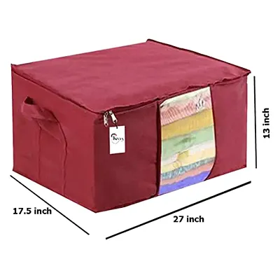 Heart Home Designer Clothing Storage Bags Under Bed Foldable Organizer  Store Blankets Clothes With Tranasparent Window Pack of 2 Navy  BlueHS38HEARTH21707 HS38HEARTH021707 Price in India  Buy Heart Home  Designer Clothing Storage