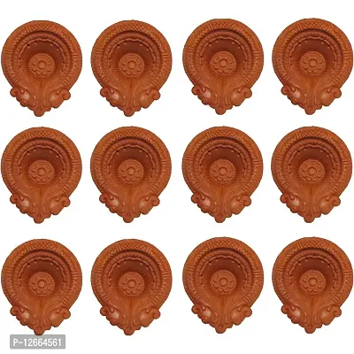 Rudraksh Handmade Decorative Designer Diyas for Diwali Decoration | Terracotta Diya/Candles for Festival Puja and Home Decor-thumb3