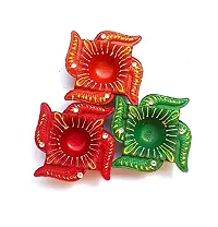 KIVYA Diya for Diwali Decoration Decorative Mitti Diyas | Candles for Puja and Festival Decor - Set of 12-thumb1