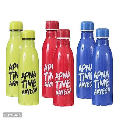 Rudraksh Birthday Return Gifts for Kids Party Apna Water Bottles for Girls / Boys,Multi Color - Pack of 6?