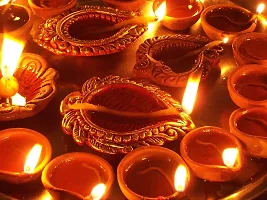 Rudraksh Handmade Decorative Designer Diyas for Diwali Decoration | Terracotta Diya/Candles for Festival Puja and Home Decor-thumb3