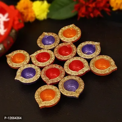 KIVYA Diya for Diwali Decoration Decorative Terracotta Mitti Diyas | Candles for Puja and Festival Decor?-thumb2