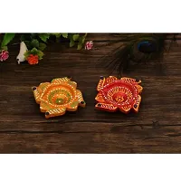 KIVYA Diya for Diwali Decoration Decorative Clay Diyas | Candles for Puja and Festival Decor - Set of 16-thumb2