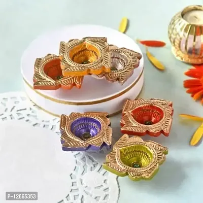 KIVYA Diya for Diwali Decoration Decorative Mitti Diyas | Candles for Puja and Festival Decor - Set of 12