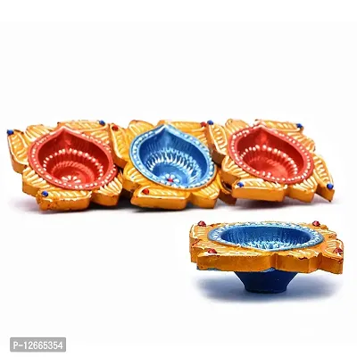 KIVYA Diya for Diwali Decoration Decorative Clay Diyas | Candles for Puja and Festival Decor - Set of 16-thumb4